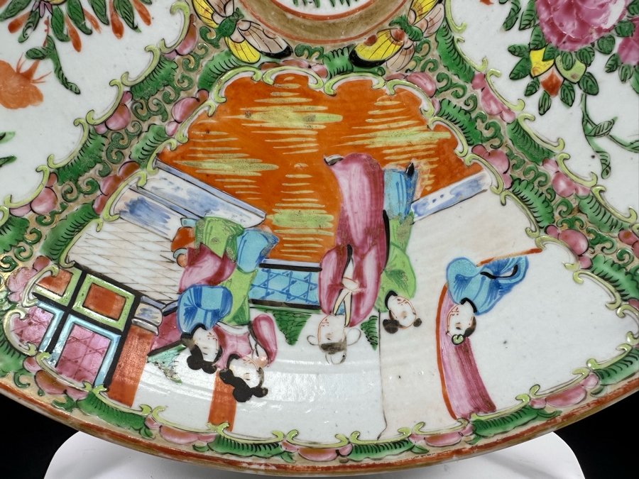 Antique Chinese Hand Painted Porcelain Plate Dish 13R [Photo 8]