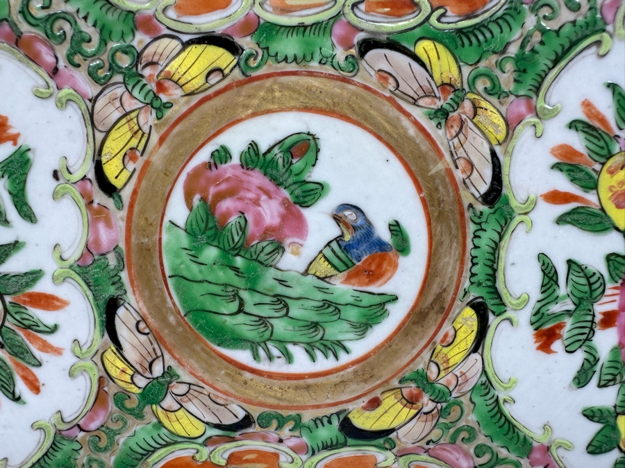 Antique Chinese Hand Painted Porcelain Plate Dish 13R [Photo 4]