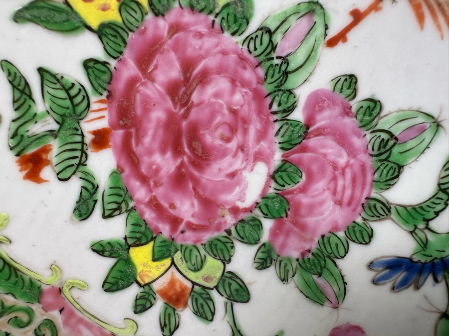 Antique Chinese Hand Painted Porcelain Plate Dish 13R [Photo 6]