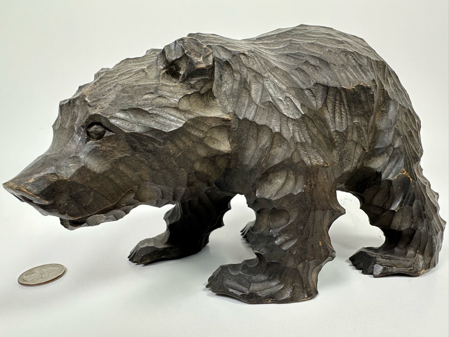Carved Wooden Bear Sculpture 8W X 4D X 5H [Photo 3]