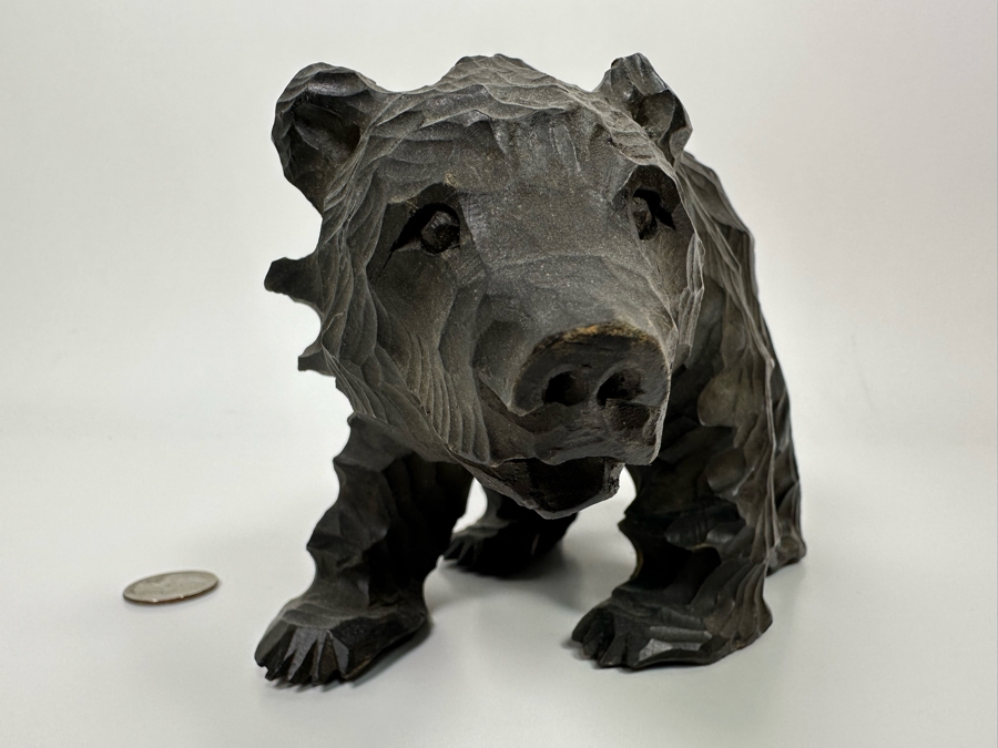 Carved Wooden Bear Sculpture 8W X 4D X 5H [Photo 5]