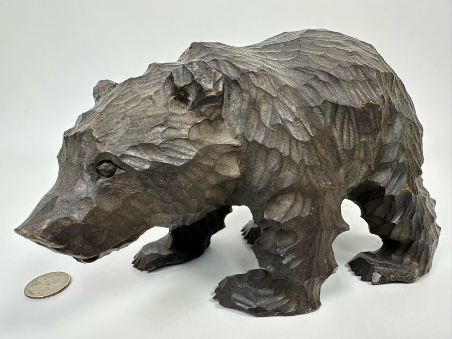 Carved Wooden Bear Sculpture 8W X 4D X 5H [Photo 4]