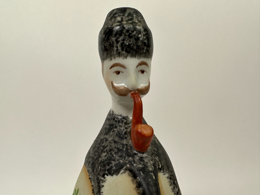 Vintage Aquincum Hungarian Matyo Couple Shepherd And His Wife Hand Painted Figurines Budapest 9H [Photo 4]