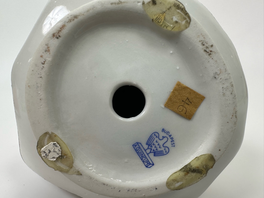 Vintage Aquincum Hungarian Matyo Couple Shepherd And His Wife Hand Painted Figurines Budapest 9H [Photo 11]