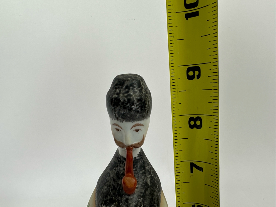 Vintage Aquincum Hungarian Matyo Couple Shepherd And His Wife Hand Painted Figurines Budapest 9H [Photo 12]