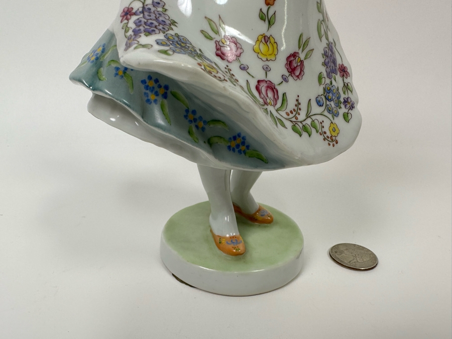 Vintage Zsolnay Hungary Folk Dancer Lady Hand Painted Porcelain Figurine 9H [Photo 9]