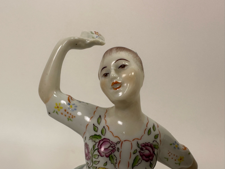 Vintage Zsolnay Hungary Folk Dancer Lady Hand Painted Porcelain Figurine 9H [Photo 6]