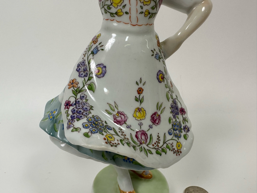 Vintage Zsolnay Hungary Folk Dancer Lady Hand Painted Porcelain Figurine 9H [Photo 8]