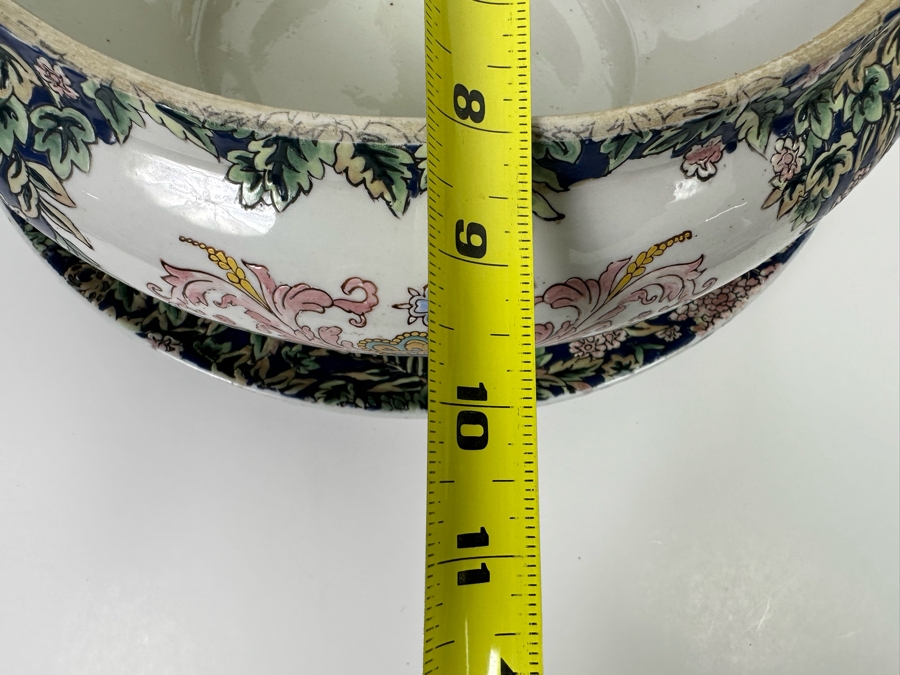 Vintage Signed Chinese Export Soup Tureen With Underplate 13W X 8D X 11H [Photo 25]