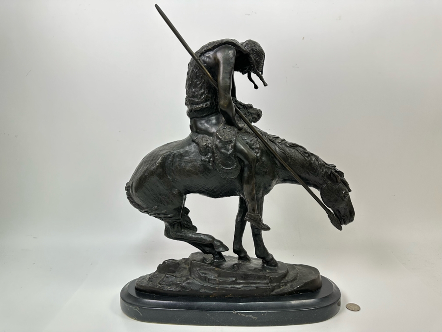 James Earl Frase Bronze Sculpture 'End Of The Trail' 17W X 6D X 20H [Photo 2]