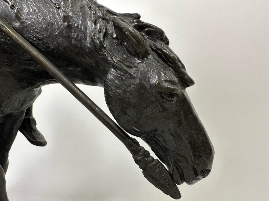James Earl Frase Bronze Sculpture 'End Of The Trail' 17W X 6D X 20H [Photo 6]