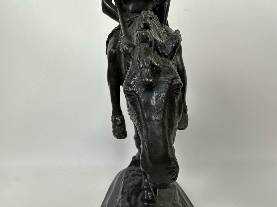 James Earl Frase Bronze Sculpture 'End Of The Trail' 17W X 6D X 20H [Photo 11]