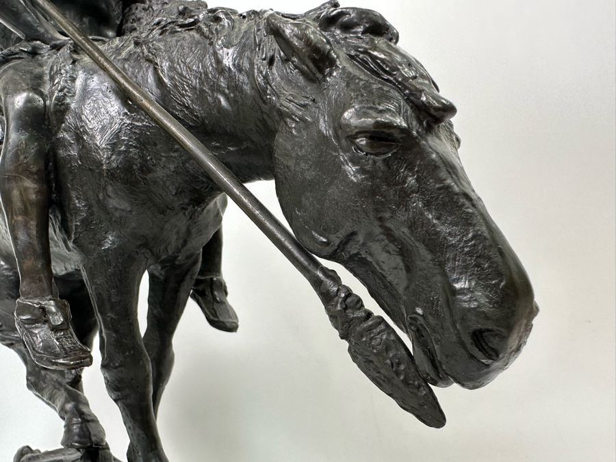 James Earl Frase Bronze Sculpture 'End Of The Trail' 17W X 6D X 20H [Photo 9]
