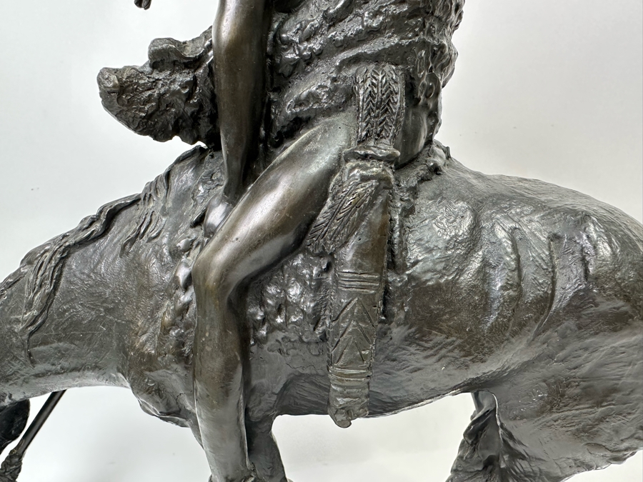 James Earl Frase Bronze Sculpture 'End Of The Trail' 17W X 6D X 20H [Photo 14]