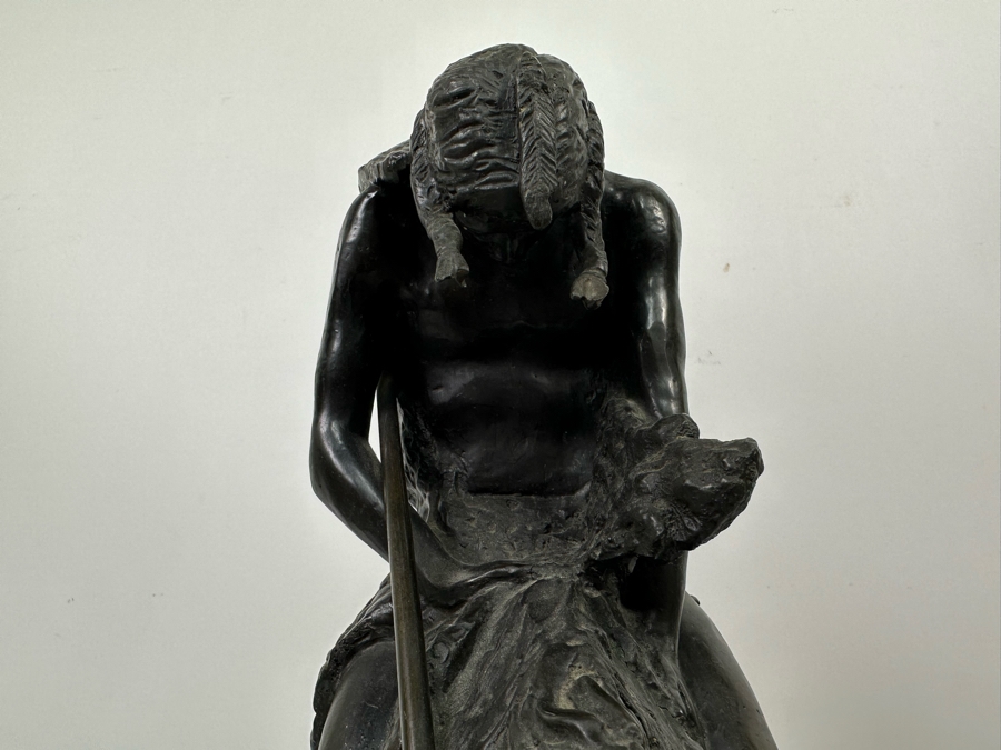 James Earl Frase Bronze Sculpture 'End Of The Trail' 17W X 6D X 20H [Photo 12]