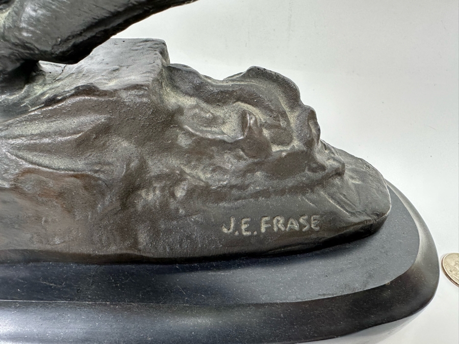 James Earl Frase Bronze Sculpture 'End Of The Trail' 17W X 6D X 20H [Photo 15]