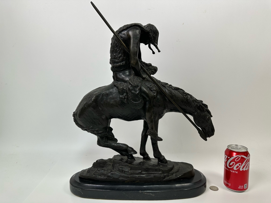 James Earl Frase Bronze Sculpture 'End Of The Trail' 17W X 6D X 20H [Photo 4]
