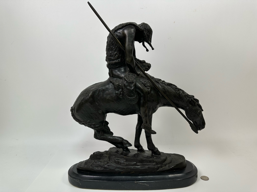 James Earl Frase Bronze Sculpture 'End Of The Trail' 17W X 6D X 20H [Photo 3]