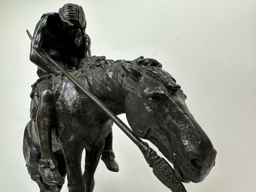 James Earl Frase Bronze Sculpture 'End Of The Trail' 17W X 6D X 20H [Photo 10]