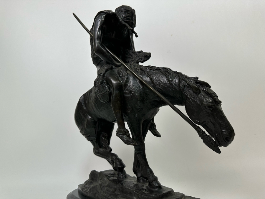 James Earl Frase Bronze Sculpture 'End Of The Trail' 17W X 6D X 20H [Photo 8]