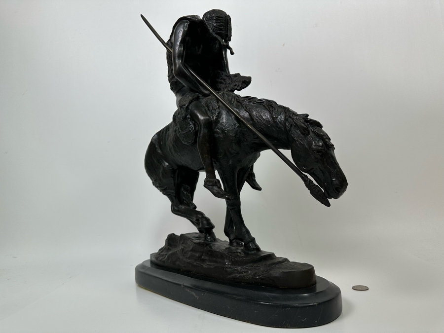 James Earl Frase Bronze Sculpture 'End Of The Trail' 17W X 6D X 20H [Photo 7]