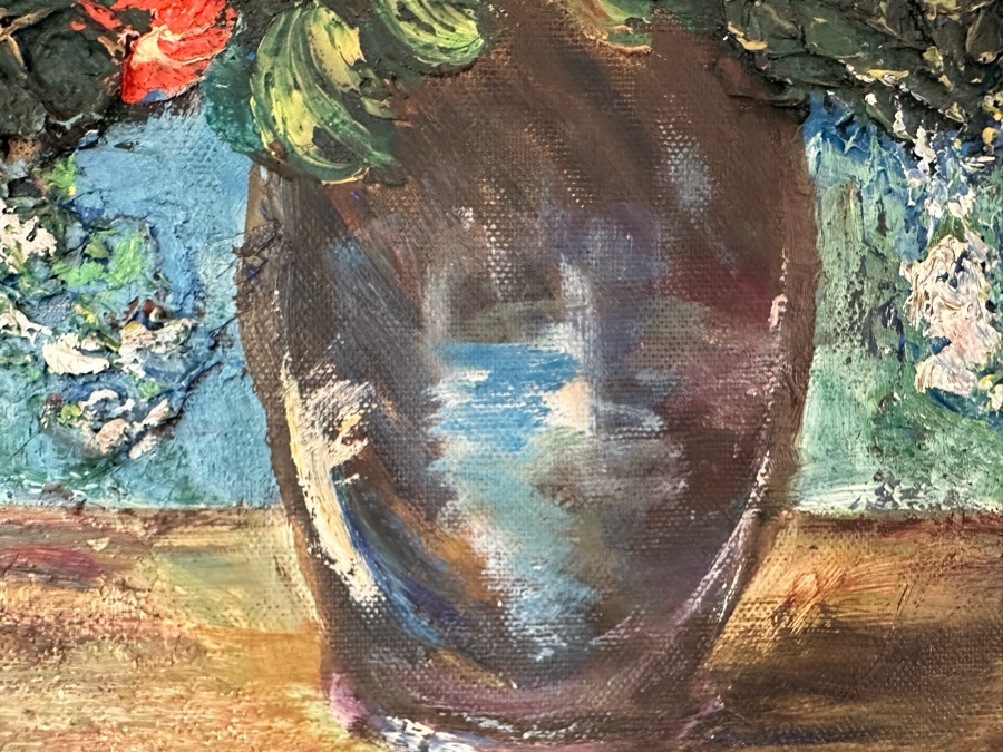 Esther Seymour-Stevenson Original Impasto Painting On Canvas Board 16 X 20 In Vintage Gilt Wooden Frame 20 X 27.5 [Photo 17]