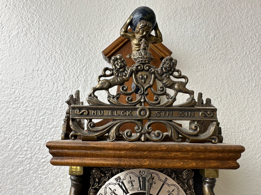Dutch Wuba Warmink Holland Zaanse Zaandam Wall Pendulum Clock Working [Photo 6]