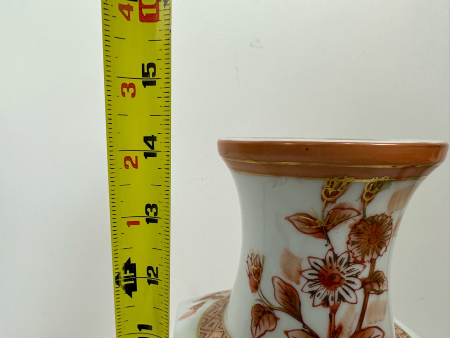 Vintage Japanese Foo Dog Incense Burner 6H And Japanse Hand Painted Porcelain Vase 14H [Photo 9]