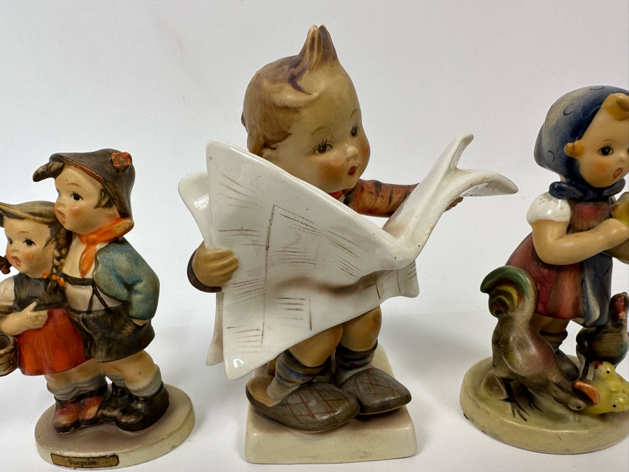 Set Of Three Vintage German Hand Painted Hummel Figurines [Photo 6]