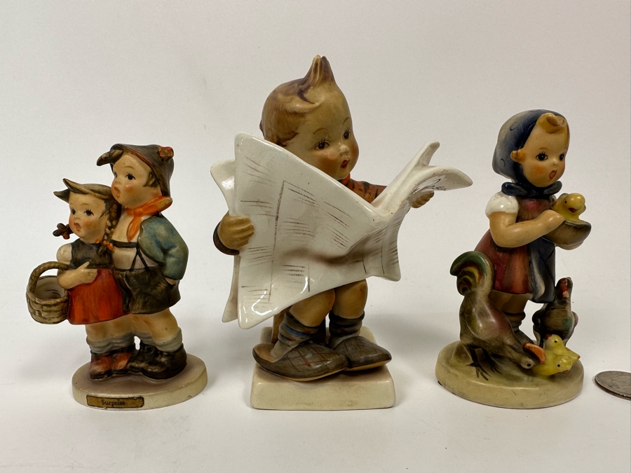 Set Of Three Vintage German Hand Painted Hummel Figurines [Photo 3]