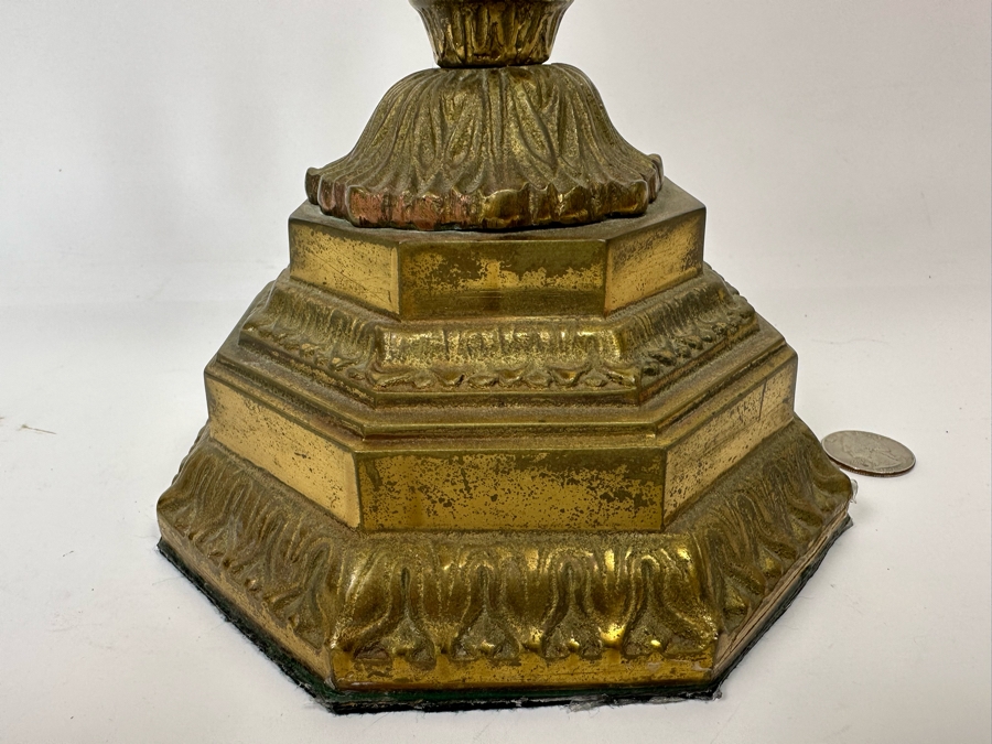 Heavy Solid Brass Menorah 13W X 13H [Photo 4]