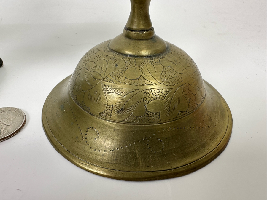 Vintage Brass Candleholder, Egyptian Design Metal Candleholder And Chinese Brass Candleholder [Photo 8]