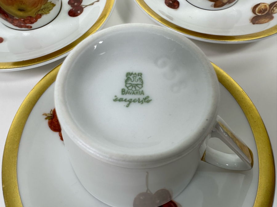 (5) Golden Crown E&R PMR Bavaria Germany Fruit Plates 7.5R And (3) Demitasse Cups And Saucers [Photo 13]