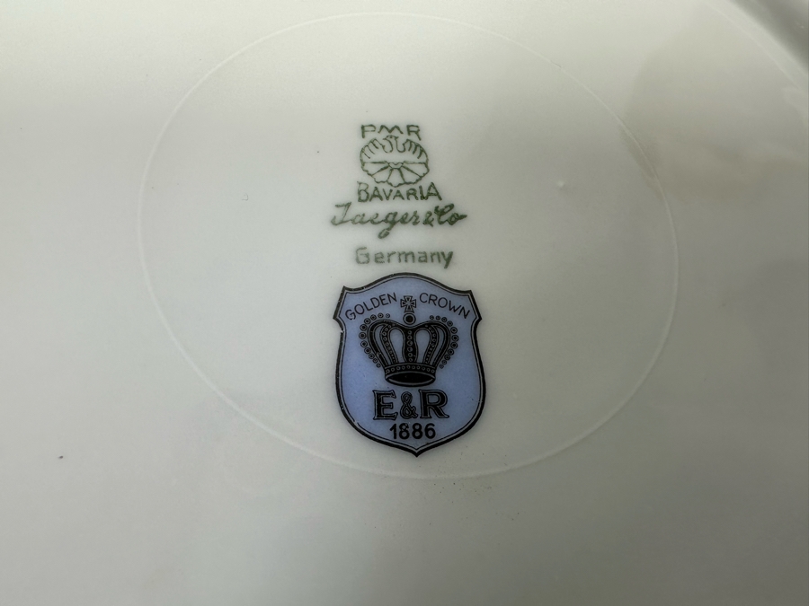(5) Golden Crown E&R PMR Bavaria Germany Fruit Plates 7.5R And (3