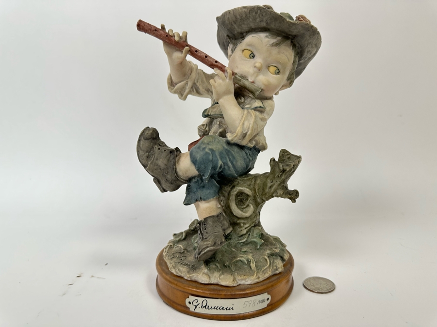 Limited Edition Capodimonte Giuseppe Armani Figurine Boy With Flute [Photo 2]