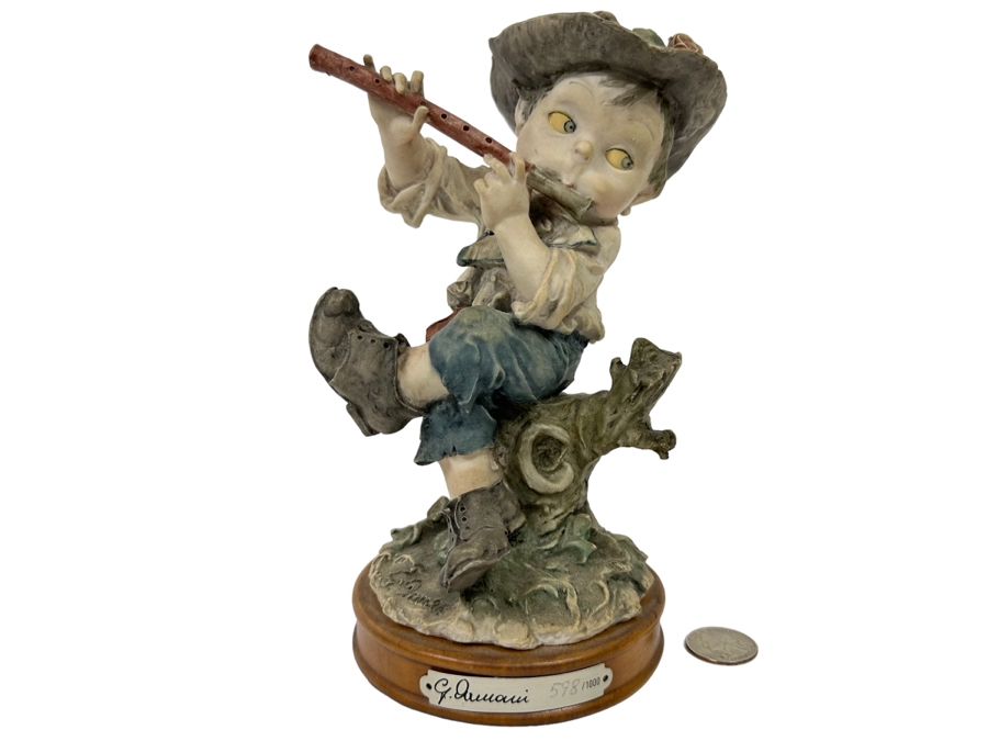 Limited Edition Capodimonte Giuseppe Armani Figurine Boy With Flute [Photo 1]