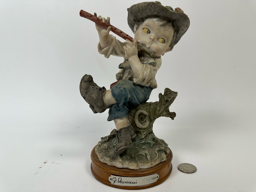 Limited Edition Capodimonte Giuseppe Armani Figurine Boy With Flute [Photo 3]