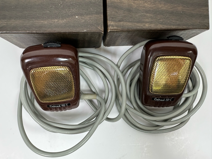 Pair Of Calrad 50-C Crystal Microphones With Boxes [Photo 4]