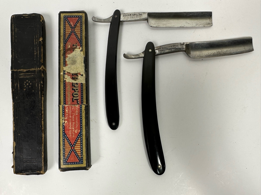Pair Of German Straight Razors With Original Boxes [Photo 2]