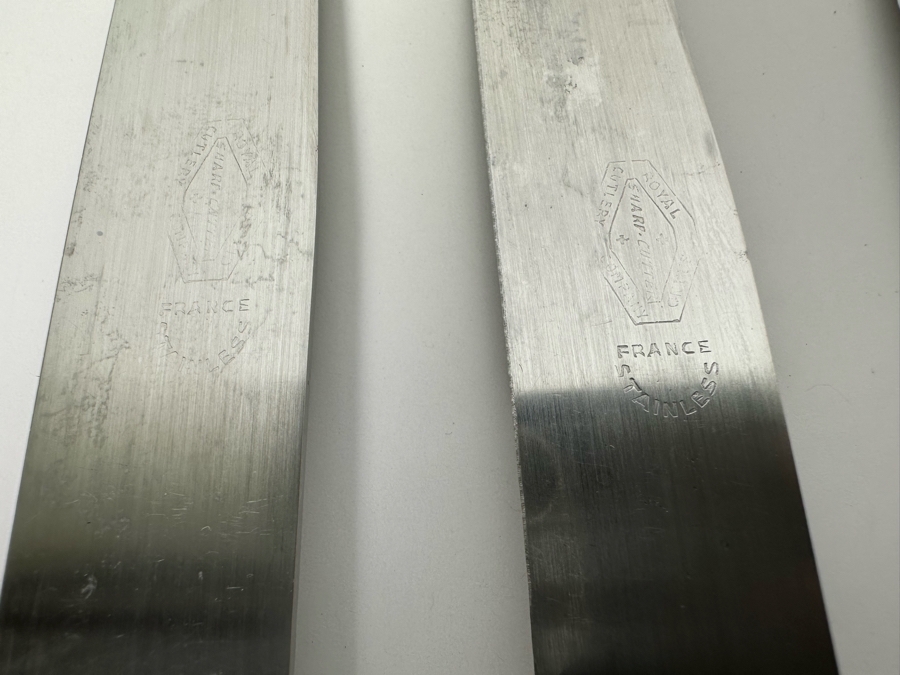 Set Of Six Horn Handle French Knives And Westall Richardson Sheffield England Carving Knife [Photo 5]