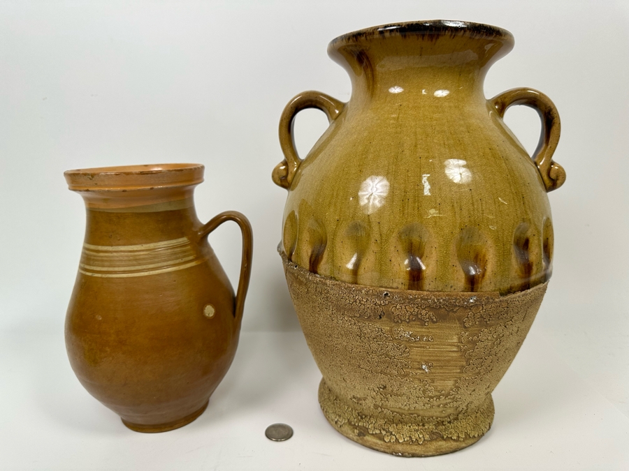Pair Of Decorative Pottery Vessels [Photo 3]