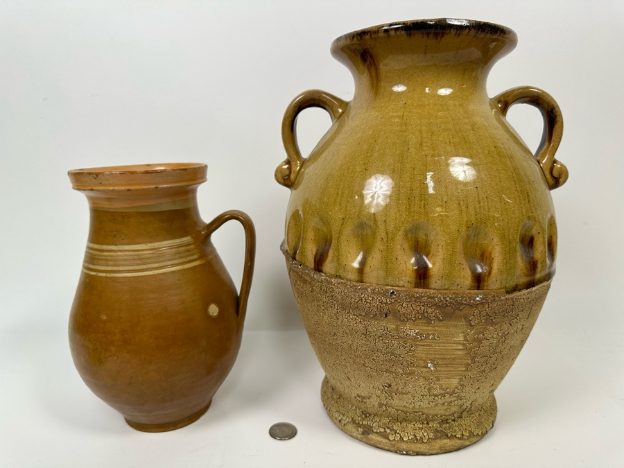Pair Of Decorative Pottery Vessels [Photo 2]
