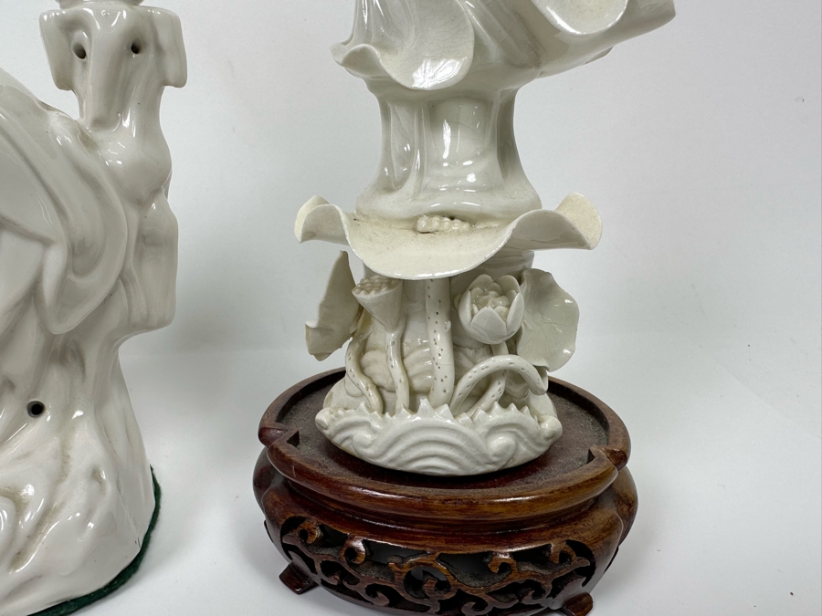 Collection Of White Kuan Yin / Guan Yin Porcelain Figurines 11H [Photo 12]