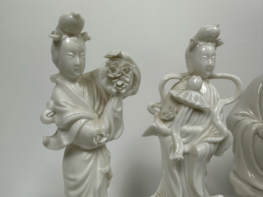 Collection Of White Kuan Yin / Guan Yin Porcelain Figurines 11H [Photo 8]