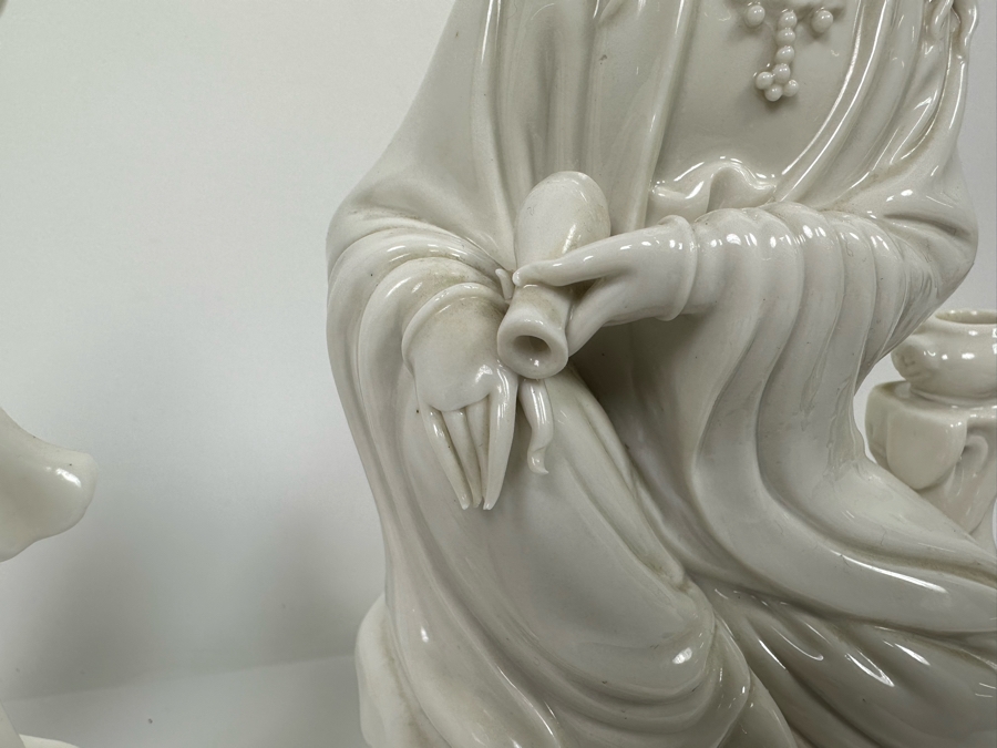 Collection Of White Kuan Yin / Guan Yin Porcelain Figurines 11H [Photo 6]