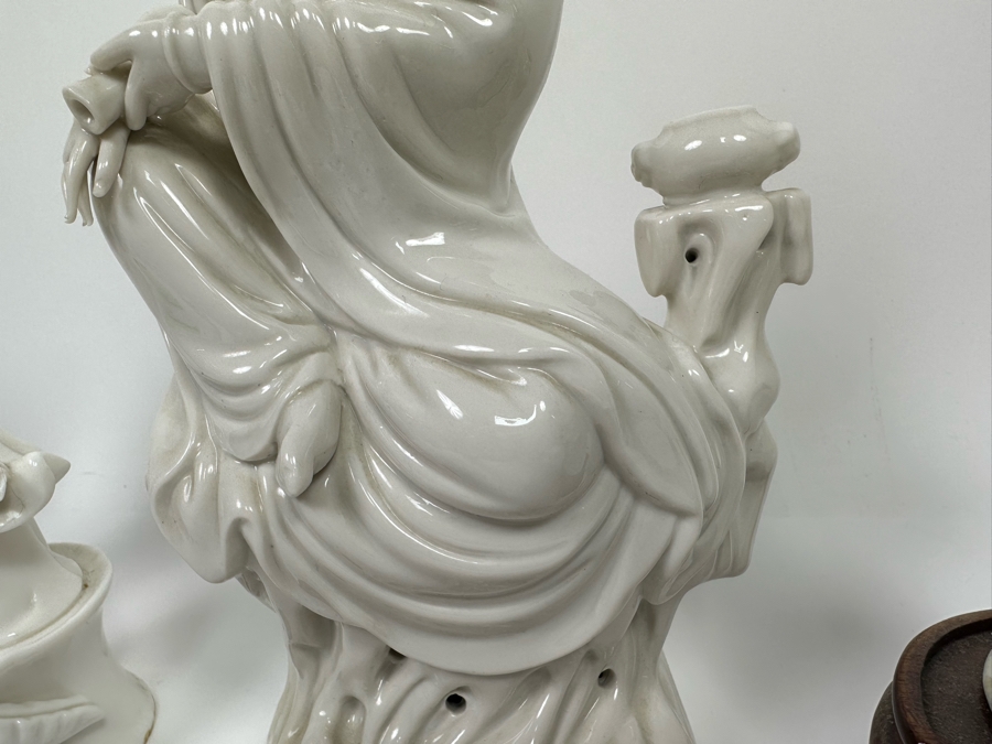 Collection Of White Kuan Yin / Guan Yin Porcelain Figurines 11H [Photo 7]