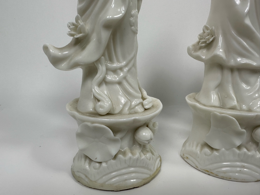 Collection Of White Kuan Yin / Guan Yin Porcelain Figurines 11H [Photo 11]