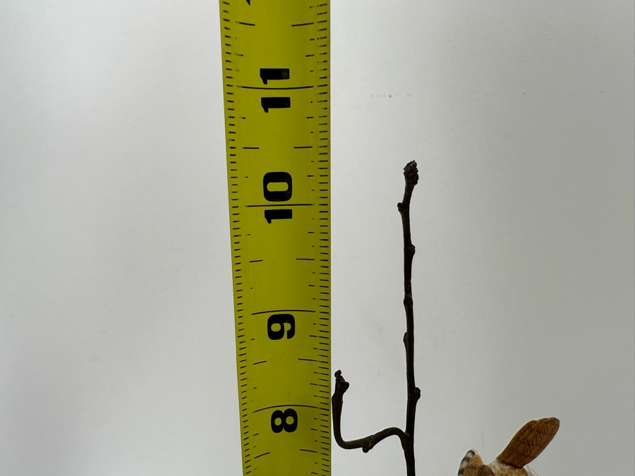 Hand Painted Porcelain Bird On Metal Tree Sculpture Signed Albany England 10H [Photo 11]