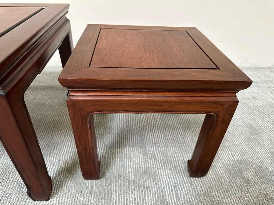 Pair Of Chinese Side Tables 20W X 16H, 15W X 14H [Photo 6]