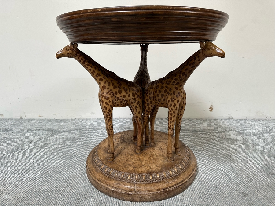 Giraffe Motif Side Table 28W X 28H [Photo 3]